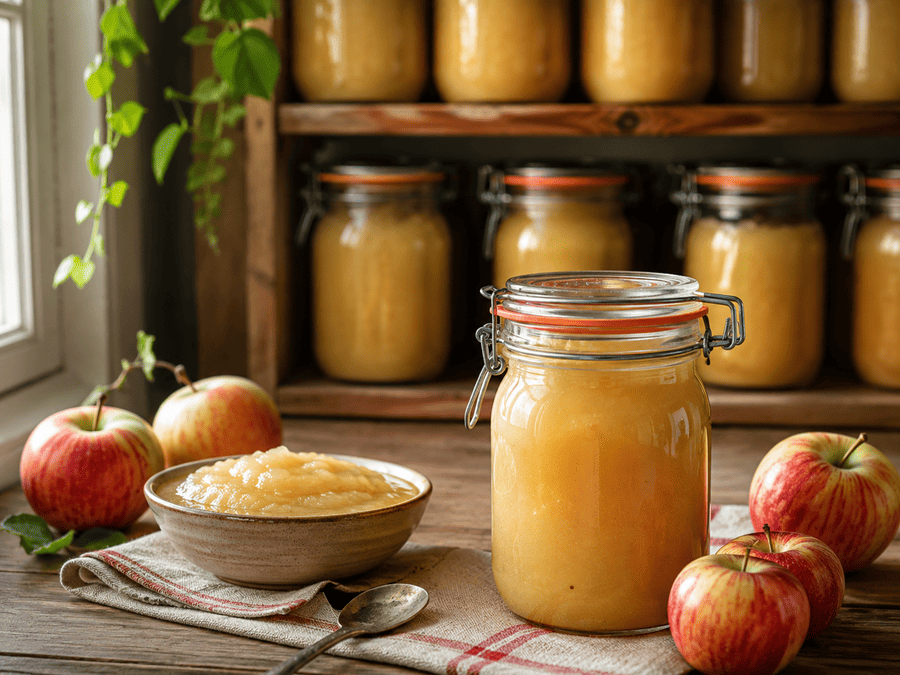 verse appelmoes en geweckte appelmoes