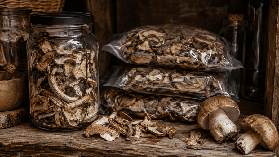 gedroogde eekhoorntjesbrood paddestoelen