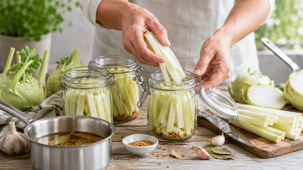 koolrabi zelf inmaken in glazen potten